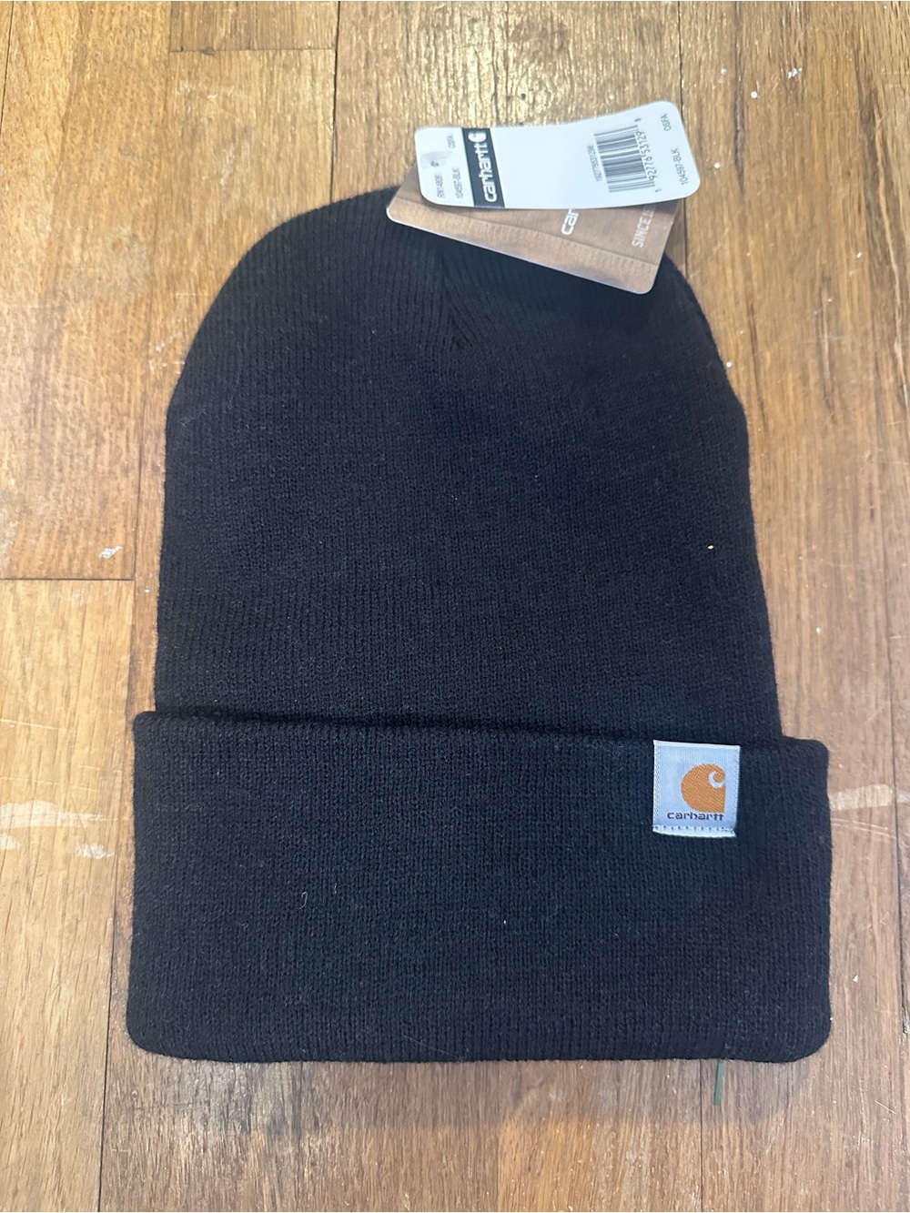 Carhartt Men's Black Knit Cuffed Beanie